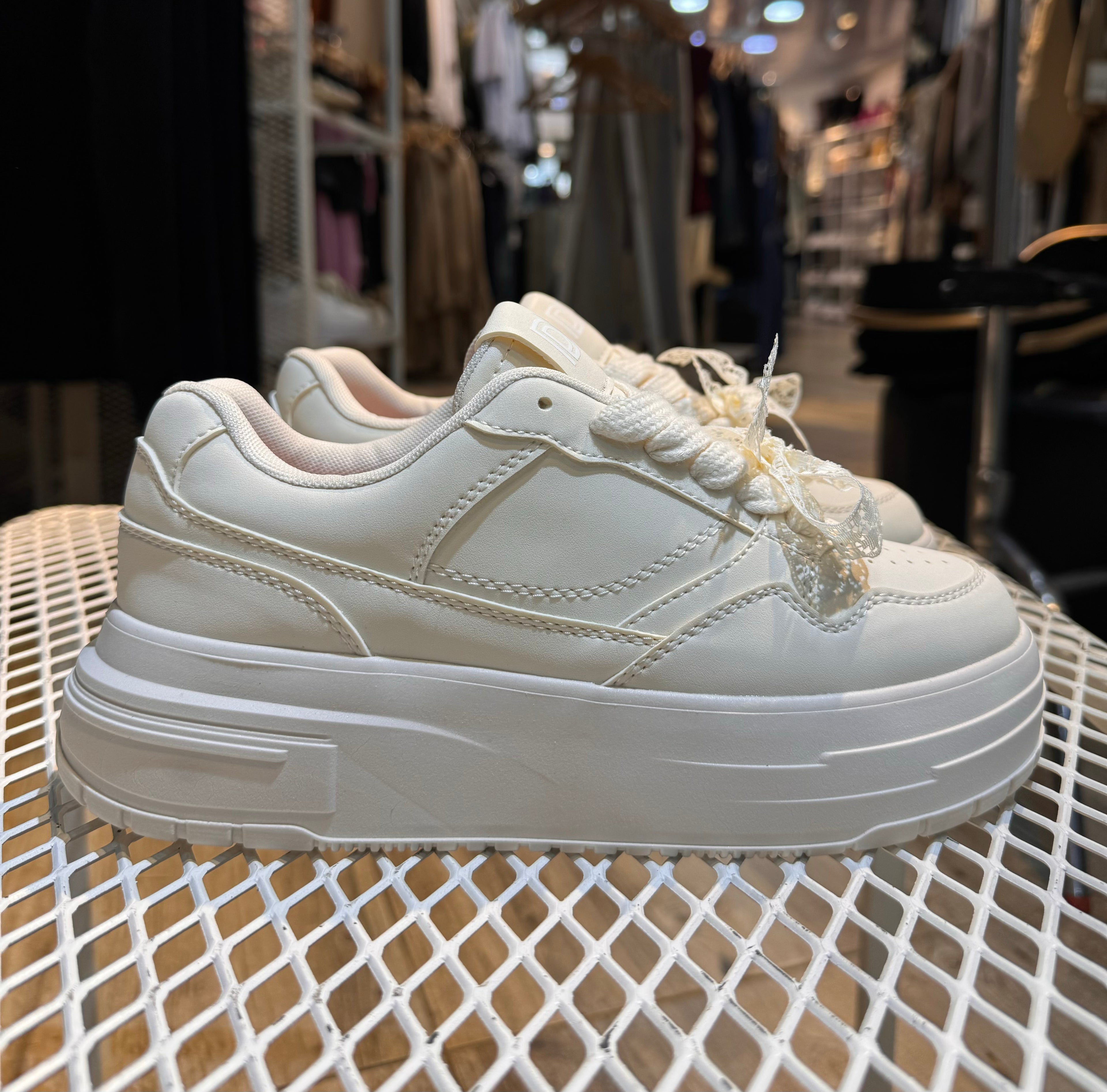 Zapatilla Plataforma Moño